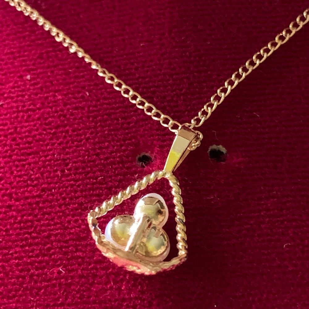 Dainty Vintage Sterling Silver Gold Dipped And Cu… - image 4